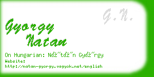 gyorgy natan business card
